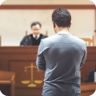 Defendant addressing the court