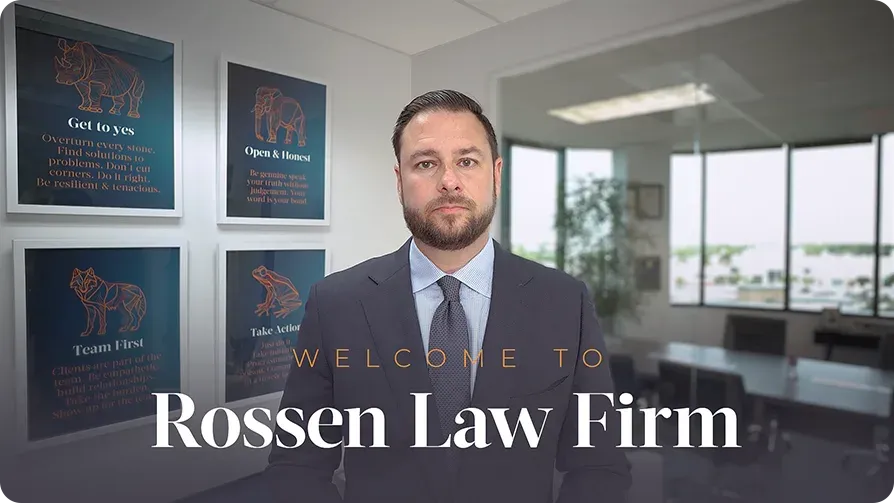 Adam Rossen in office — Rossen Law Firm introduction video