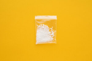 Droga de cocaína en una bolsa resellable