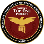 Insignia del premio National Association of Distinguished Counsel Top 1%