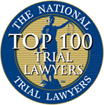 Insignia del premio Top 100 de National Trial Lawyers