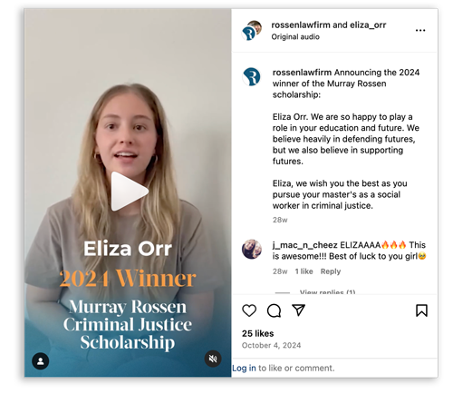 Eliza Orr, ganadora de la beca 2024